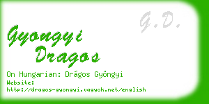 gyongyi dragos business card